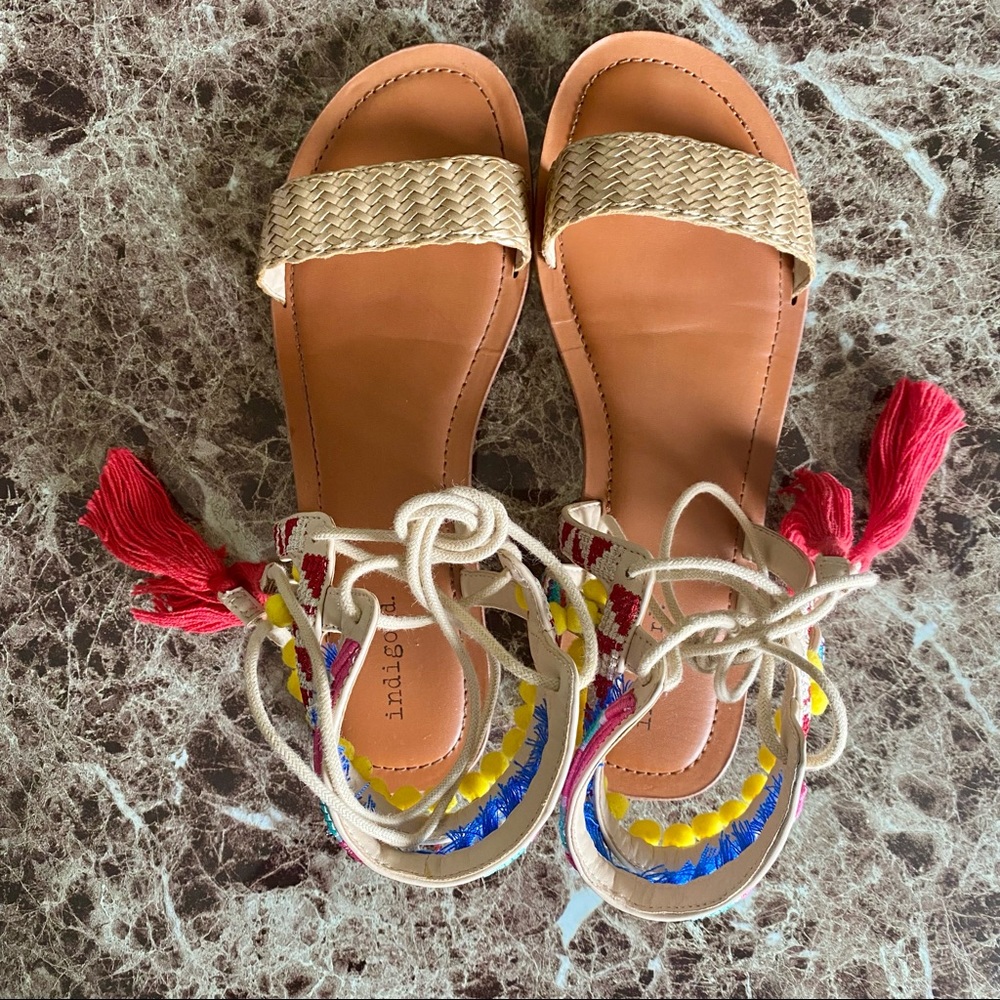 ✨Host Pick✨Indigo Rd. Lace Up Tassel Sandal - Picture 2 of 4